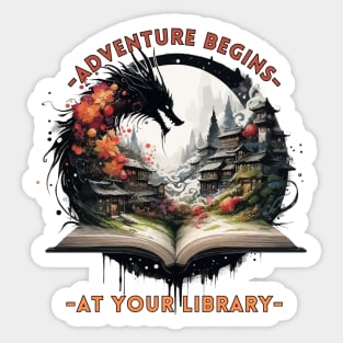 Adventure Begins At Your Library Sticker